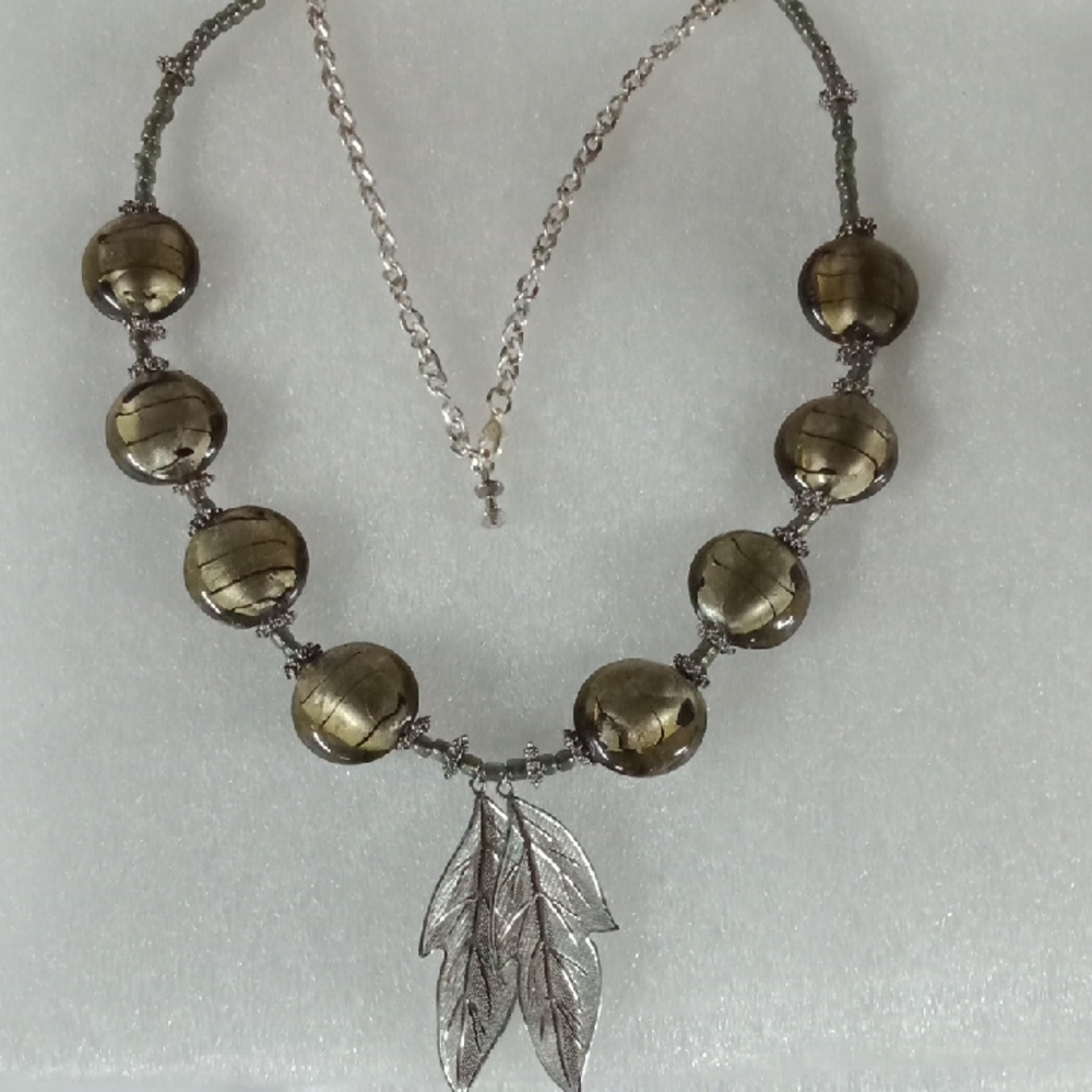 Glass Bead Necklace #A355